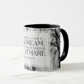 Visie zonder actie is dagdroom mok (Voorkant rechts)