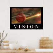 Visie zonder actie is een dagdroom. poster (Keuken)