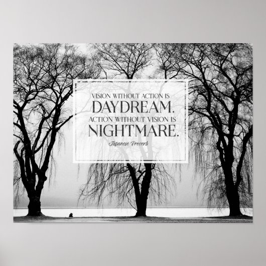 Visie zonder actie poster (Voorkant)