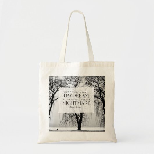 Visie zonder actie tote bag (Voorkant)