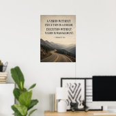 Visie Zonder Uitvoering Grappige Leiderschapsposte Poster (Thuiskantoor)