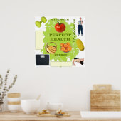 Visierbord voor perfecte gezondheid poster (Keuken)