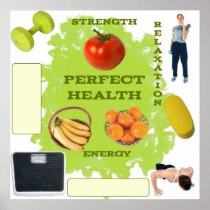 Visierbord voor perfecte gezondheid poster
