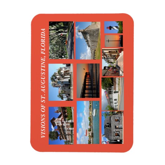 Visies van de historische St. Augustine, Florida Magneet (Verticaal)