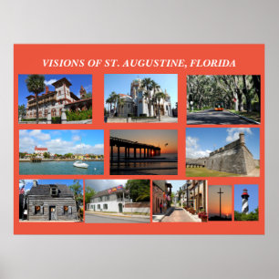 Visies van de historische St. Augustine, Florida Poster