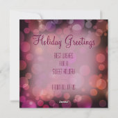 Visies van de Vakantie van de Foto Sugarplums Feestdagenkaart (Achterkant)