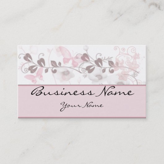 Visies van de vlinder in roze en move Visitekaartj Visitekaartje (Voorkant)