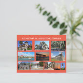 Visies van St. Augustine, Florida Briefkaart (Staand voorkant)