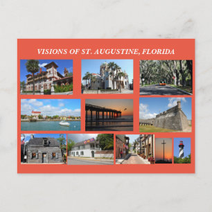 Visies van St. Augustine, Florida Briefkaart