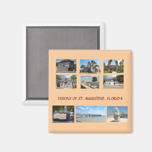 Visies van St. Augustine, Florida Magneet (Voorkant / Achterkant)