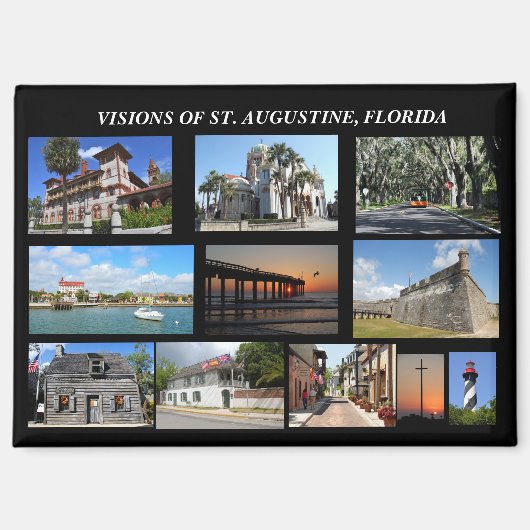 Visies van St. Augustine, Florida Magneet (Voorkant)