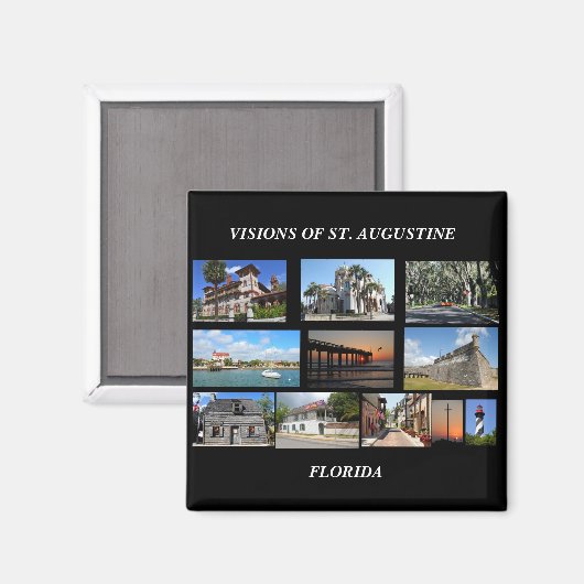 Visies van St. Augustine, Florida Magneet (Voorkant / Achterkant)