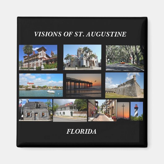 Visies van St. Augustine, Florida Magneet (Voorkant)