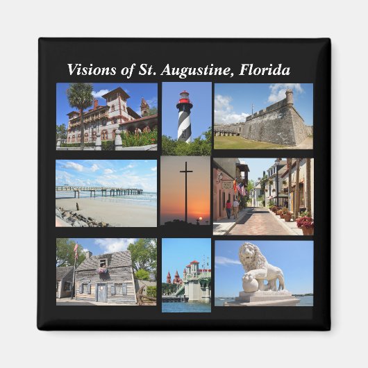 Visies van St. Augustine, Florida Magneet (Voorkant)