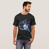 Visillustratie blauw t-shirt (Voorkant volledig)