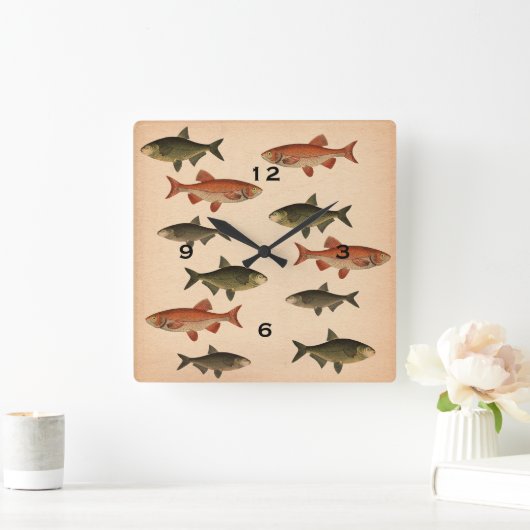  visillustraties wandklok (Huis)