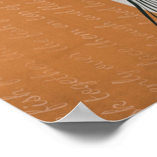 Visinkt schetsen minimalistisch plat Poster (Hoek)