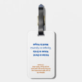 Visioen Cruise Trip merchandise Bagagelabel (Achterkant verticaal)