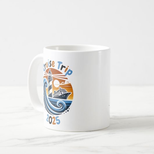 Visioen Cruise Trip merchandise Koffiemok (Voorkant links)