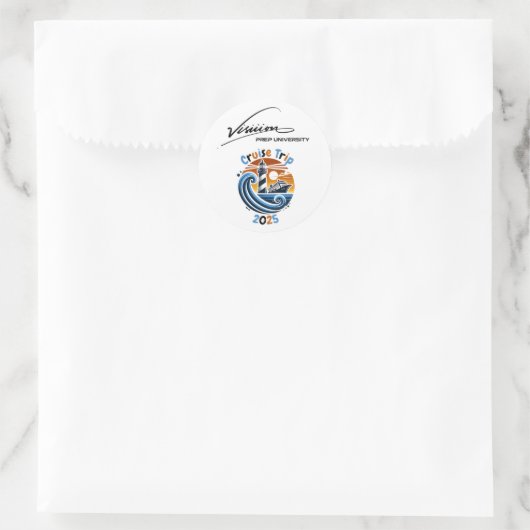 Visioen Cruise Trip merchandise Ronde Sticker (Tas)