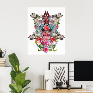 Visioenaire Surrealistische Kunst | Symmetrische F Poster