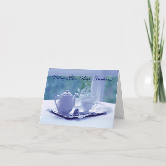 Visioenen van Blue Birthday Kaart (Voorkant)