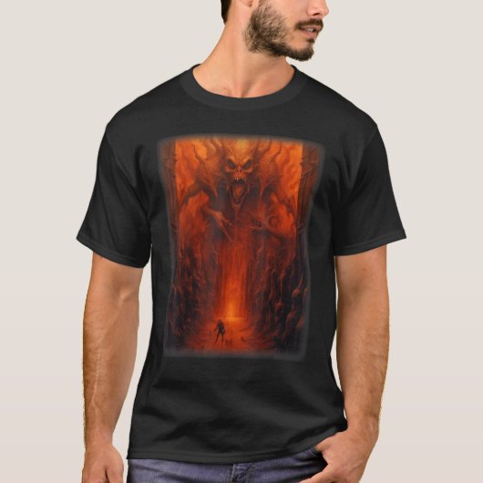 Visioenen van Hell Satan Duivels Demons Monster Sk T-shirt (Voorkant)