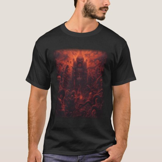 Visioenen van Hell Satan Duivels Demons Monster Sk T-shirt (Voorkant)