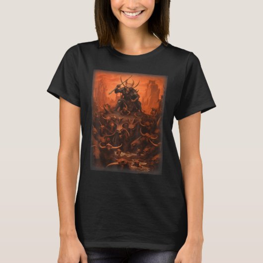 Visioenen van Hell Satan Duivels Demons Monster Sk T-shirt (Voorkant)