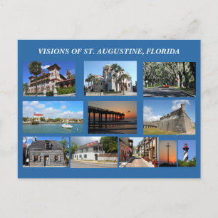Visioenen van St. Augustine, Florida Ansichtkaart Briefkaart