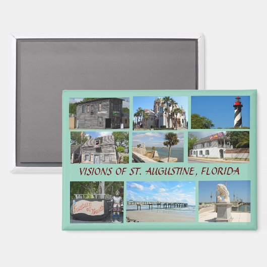Visioenen van St. Augustine, Florida Magnet (Voorkant / Achterkant)