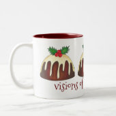 Visioenen van Sugar Plums Pudding British Christma Tweekleurige Koffiemok (Links)