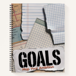 Vision Board Collage   Gescheurd Papier & Stempel. Notitieboek