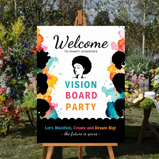 Vision Board Feest Welkom Bord Poster
