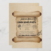 Vision Board Party Girls Night Hand Draw  Kaart (Voorkant / Achterkant)