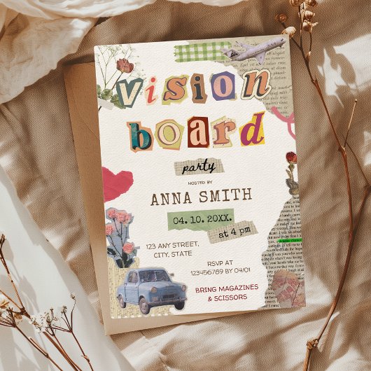 Vision Board Party Girl's Night Kaart