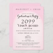 Vision Board Party Networking Galentine's Party Kaart (Voorkant / Achterkant)