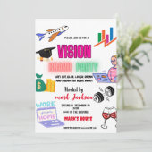 Vision Board Party Uitnodiging, Droomvisie Kaart (Staand voorkant)