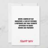 Vision Board Party Uitnodiging, Droomvisie Kaart (Achterkant)