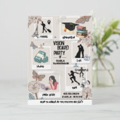 Vision Board Party Uitnodiging, Droomvisie Uitnodi Kaart (Staand voorkant)