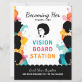 Vision Board Station Party Sign (Voorkant)