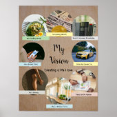 Vision Board with 8 Floating Photo Circles Poster (Voorkant)
