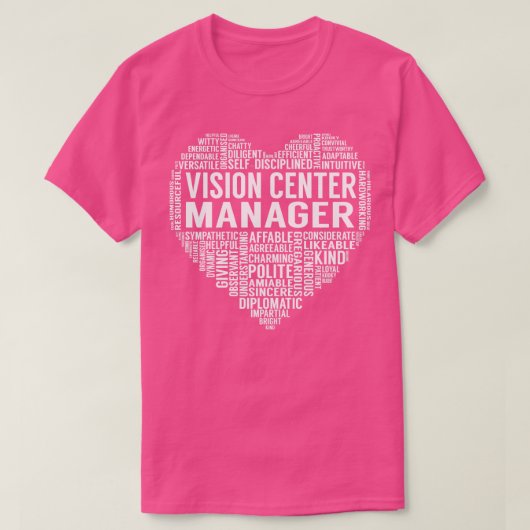 Vision Center Manager hart T-shirt (Design voorkant)