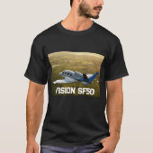 Vision Cirrus SF50 Jet Vliegtuig T-shirt (Voorkant)