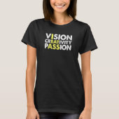 Vision Creatitivity Passion Hidden Message I Eat T-shirt (Voorkant)