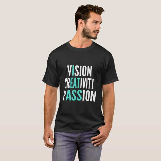 Vision Creativity Passion T-shirt (Voorkant volledig)