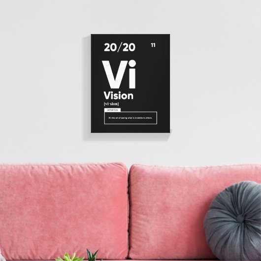 Vision Definition | Motivational Poster Canvas Afdruk (Insitu (Woonkamer))