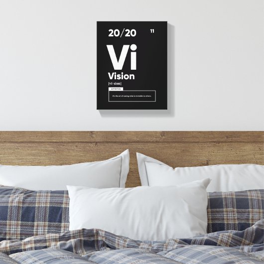 Vision Definition | Motivational Poster Canvas Afdruk (Insitu (Slaapkamer))