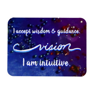 "Vision" Indigo Eye Chakra Inspiring Wordmagneten Magneet