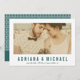  Vision Modern Pattern Foto   Blauwgroen Save The Date